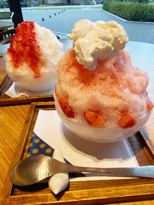 かき氷「スイカの赤富士」